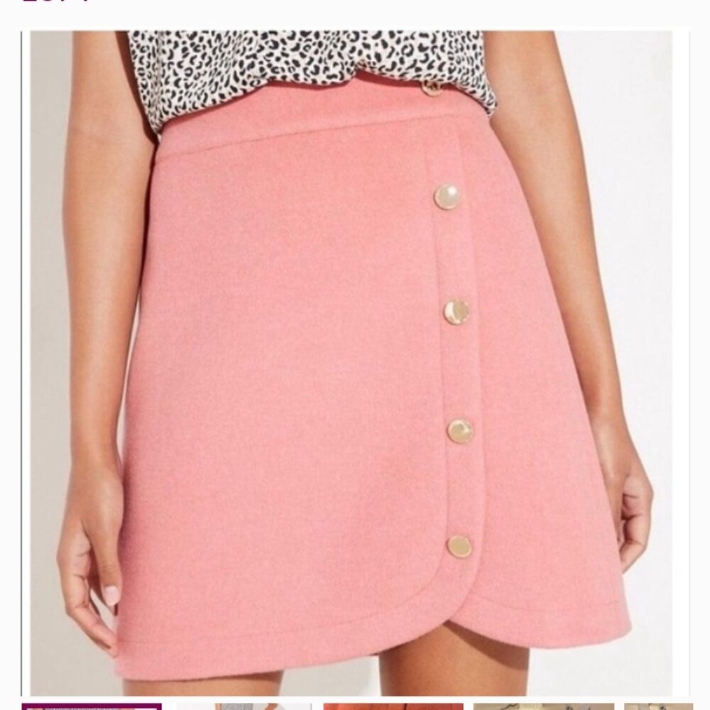 LOFT Wool Pink Skirt